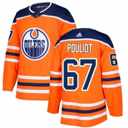 Youth Adidas Edmonton Oilers 67 Benoit Pouliot Authentic Orange Home NHL Jersey 