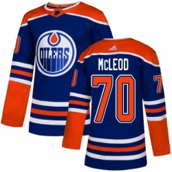 Youth Adidas Edmonton Oilers 70 Ryan McLeod Authentic Royal Blue Alternate NHL Jersey 