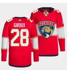 Men Florida Panthers 28 Claude Giroux Red Stitched Jerse