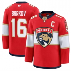 Men Florida Panthers Active Player Custom Red 2024 25 Home Stitched Hockey Jersey