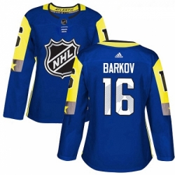 Womens Adidas Florida Panthers 16 Aleksander Barkov Authentic Royal Blue 2018 All Star Atlantic Division NHL Jersey 