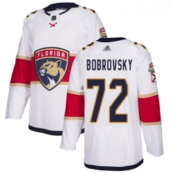 Panthers #72 Sergei Bobrovsky White Road Authentic Stitched Youth Hockey Jersey