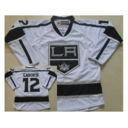 Los Angeles Kings 12 Marian Gaborik White NHL Jerseys