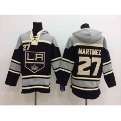 nhl jerseys los angeles kings #27 martinez black-grey[pullover hooded sweatshirt]