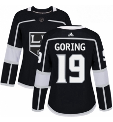 Womens Adidas Los Angeles Kings 19 Butch Goring Authentic Black Home NHL Jersey 