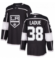 Youth Adidas Los Angeles Kings 38 Paul LaDue Authentic Black Home NHL Jersey 