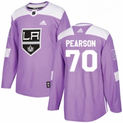 Youth Adidas Los Angeles Kings 70 Tanner Pearson Authentic Purple Fights Cancer Practice NHL Jersey 