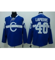 Hockey Montreal Canadiens #40 Maxim Lapierre Stitched Replithentic blue Jersey