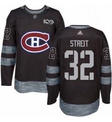 Mens Adidas Montreal Canadiens 32 Mark Streit Authentic Black 1917 2017 100th Anniversary NHL Jersey 