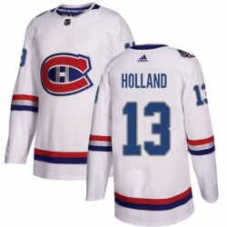 Youth Adidas Montreal Canadiens 13 Peter Holland Authentic White 2017 100 Classic NHL Jersey 