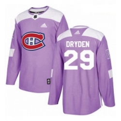 Youth Adidas Montreal Canadiens 29 Ken Dryden Authentic Purple Fights Cancer Practice NHL Jersey 