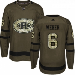 Youth Adidas Montreal Canadiens 6 Shea Weber Premier Green Salute to Service NHL Jersey 