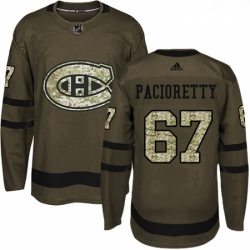 Youth Adidas Montreal Canadiens 67 Max Pacioretty Authentic Green Salute to Service NHL Jersey 