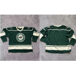 Men Minnesota Wild Green Stitched Hockey Jersey