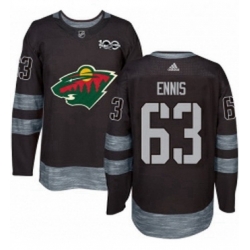 Mens Adidas Minnesota Wild 63 Tyler Ennis Premier Black 1917 2017 100th Anniversary NHL Jersey 