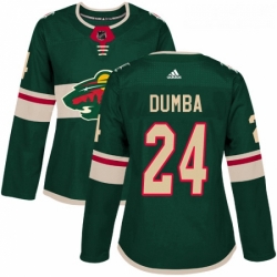 Womens Adidas Minnesota Wild 24 Matt Dumba Authentic Green Home NHL Jersey 