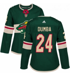 Womens Adidas Minnesota Wild 24 Matt Dumba Premier Green Home NHL Jersey 