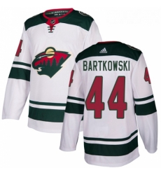 Youth Adidas Minnesota Wild 44 Matt Bartkowski Authentic White Away NHL Jersey 