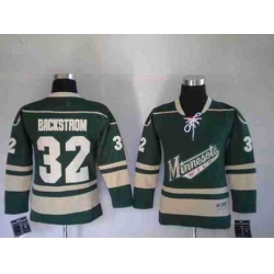 Youth Minnesota Wild 32 BACKSTROM GREEN Jerseys