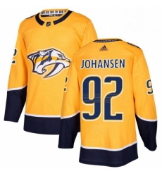 Mens Adidas Nashville Predators 92 Ryan Johansen Premier Gold Home NHL Jersey 