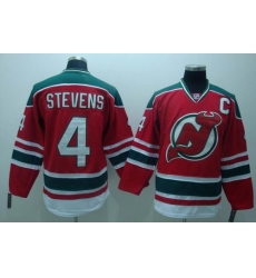 New Jersey Devils #4 STEVENS Red GREEN 3RD Hockey Jersey