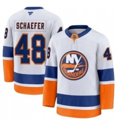 Men New York Islanders 48 Matthew Schaefer White 2025 Stitched Hockey Jersey