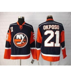 New York Islanders #21 Kyle Okposo navy blue jersey