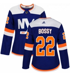 Womens Adidas New York Islanders 22 Mike Bossy Premier Blue Alternate NHL Jersey 