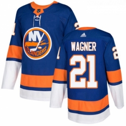 Youth Adidas New York Islanders 21 Chris Wagner Premier Royal Blue Home NHL Jersey 