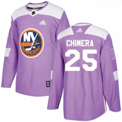 Youth Adidas New York Islanders 25 Jason Chimera Authentic Purple Fights Cancer Practice NHL Jersey 