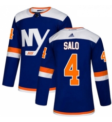 Youth Adidas New York Islanders 4 Robin Salo Authentic Blue Alternate NHL Jersey 