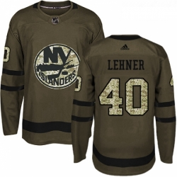 Youth Adidas New York Islanders 40 Robin Lehner Premier Green Salute to Service NHL Jersey 