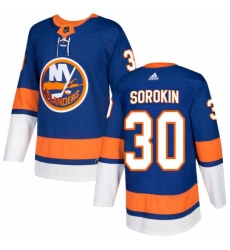 Youth Ilya Sorokin New York Islanders Adidas Authentic Royal Home Jersey