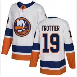 Men Adidas New York Islanders #19 Bryan Trottier Stitched White Jersey