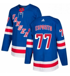 Mens Adidas New York Rangers 77 Phil Esposito Authentic Royal Blue Home NHL Jersey 