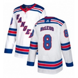 Mens Adidas New York Rangers 8 Cody McLeod Authentic White Away NHL Jersey 