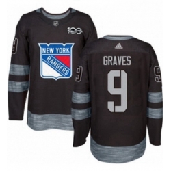 Mens Adidas New York Rangers 9 Adam Graves Premier Black 1917 2017 100th Anniversary NHL Jersey 