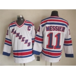 NHL New York Rangers #11 Mark Messier white jerseys(New vintage retro)