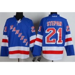 New York Rangers 21 Derek Stepan Blue NHL Jerseys