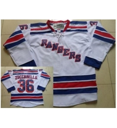 New York Rangers #36 Mats Zuccarello White Road Jersey