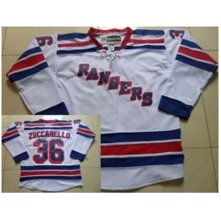 New York Rangers #36 Mats Zuccarello White Road Jersey