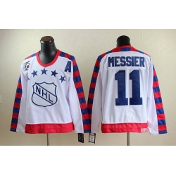 Rangers #11 Mark Messier White All Star CCM Throwback 75TH Stitched NHL Jersey