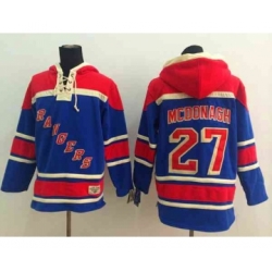 nhl jerseys new york rangers #27 mcdonagh blue[pullover hooded sweatshirt]