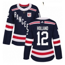 Womens Adidas New York Rangers 12 Peter Holland Authentic Navy Blue 2018 Winter Classic NHL Jersey 