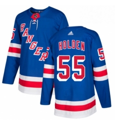 Youth Adidas New York Rangers 55 Nick Holden Authentic Royal Blue Home NHL Jersey 