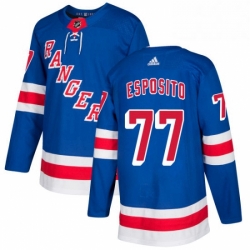 Youth Adidas New York Rangers 77 Phil Esposito Authentic Royal Blue Home NHL Jersey 