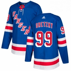 Youth Adidas New York Rangers 99 Wayne Gretzky Premier Royal Blue Home NHL Jersey 