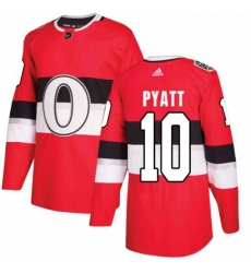 Mens Adidas Ottawa Senators 10 Tom Pyatt Authentic Red 2017 100 Classic NHL Jersey 