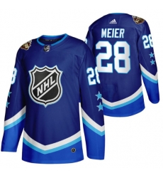 Men San Jose Sharks 28 Timo Meier 2022 All Star Blue Stitched Jersey