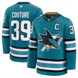 Men San Jose Sharks 39 Logan Couture Teal 2024 25 Home Stitched Hockey Jersey